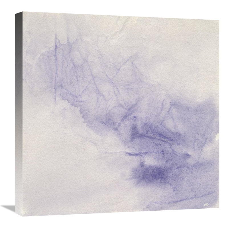 «Crinkle Mauve» par Chris Paschke - peinture sur toile tendue, H 24 po x l 24 po x P 1,5 po, Toile tendue
