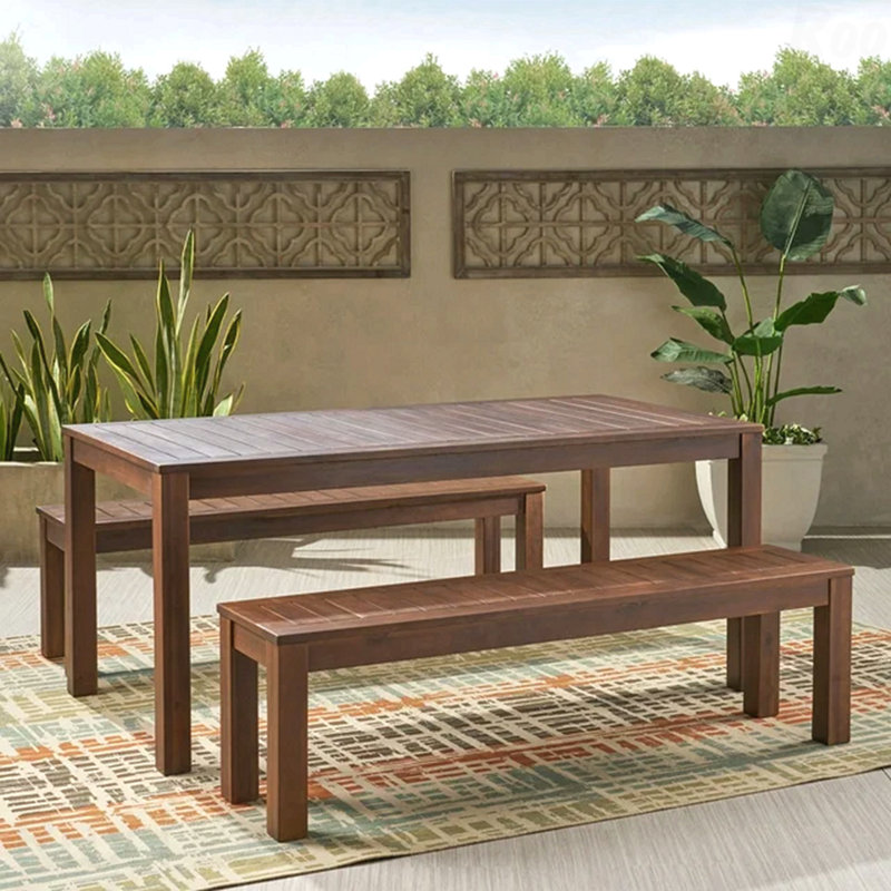 Ensemble de patio et banc d'extérieur
