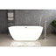 Robinet de baignoire avec douche à main, fixation au sol à poignée simple, bec pivotant à 360 degrés, disque en céramique goutte à goutte, gouttière rotative à 360 ° en acier inoxydable - fabrication