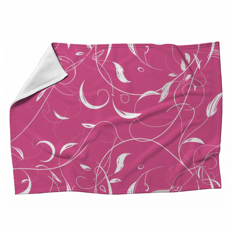 Jeté floral en molleton - Jetés d'art pour canapés ou lits-12285, L 50 po x L 60 po