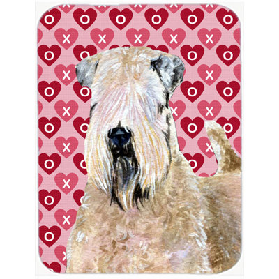 Planche à découper en verre st valentin caroline Wheaten Terrier