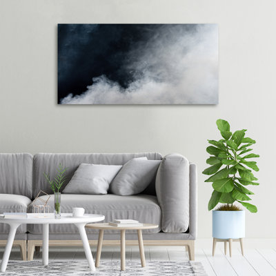 White Smoke - No Frame Print on Glass