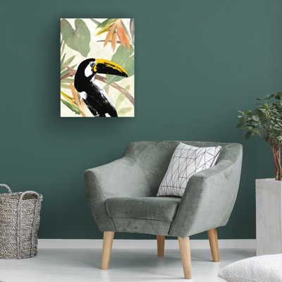 Bay Isle Home™ Annie Warren Parrot In The Leaves II Canvas Wall Art