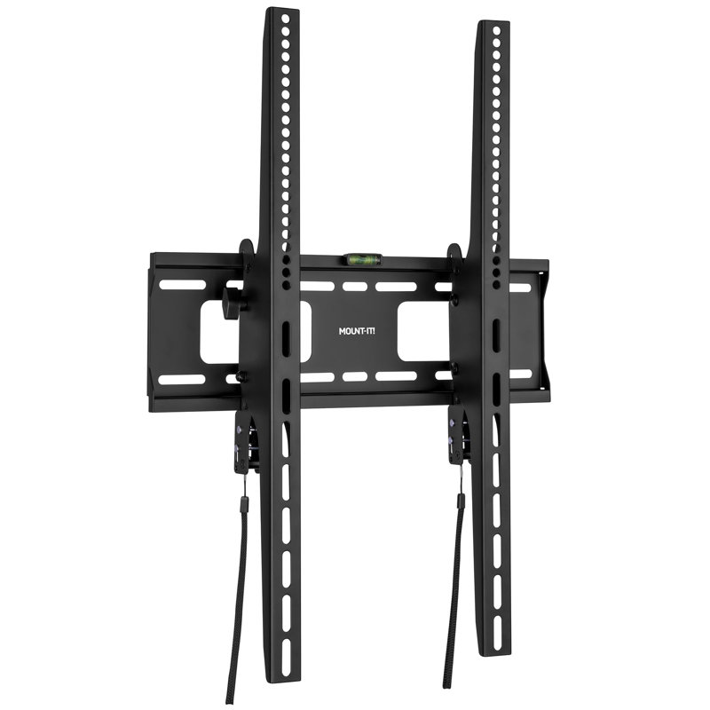 Black Steel Low Profile Vertical TV Wall Mount for 37" to 75" Screens
