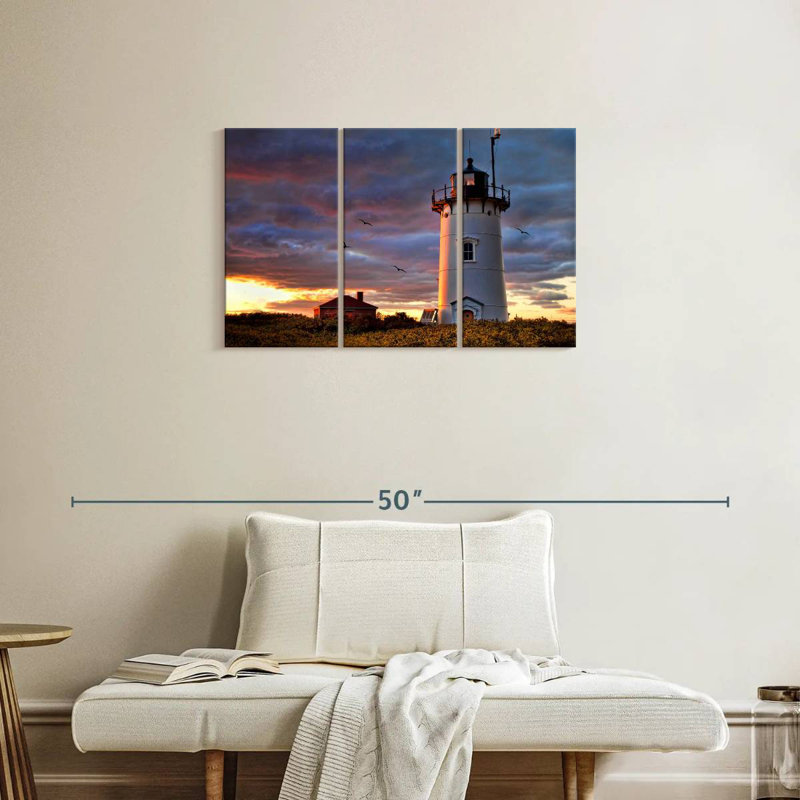 Lilie Race Point Lighthouse Sunset, 20" H x 33" W