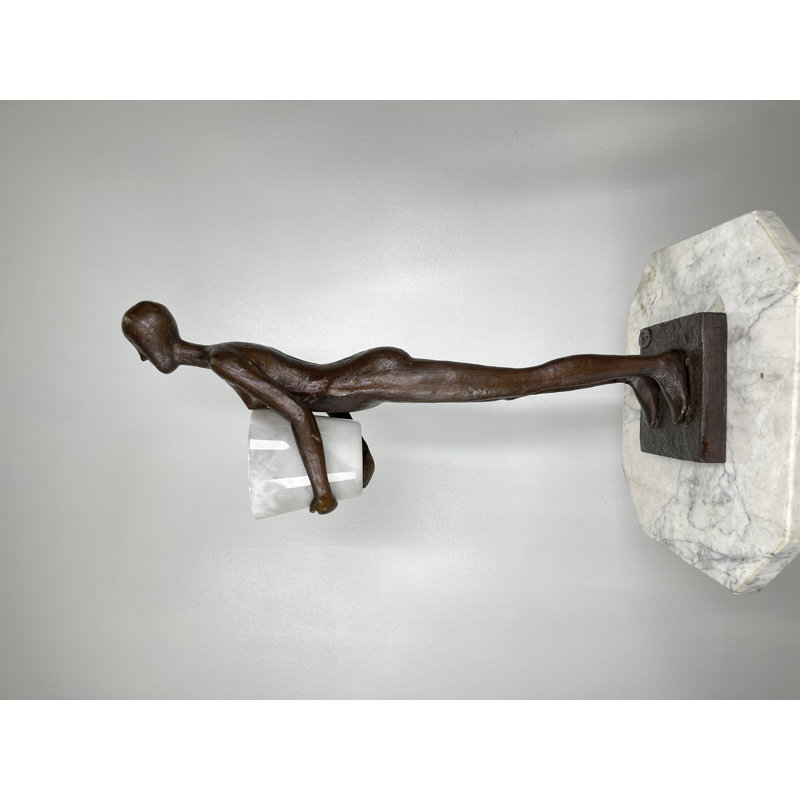 Bronze Standing Lady holding Pot Sculpture