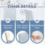 Chaise d'appoint rembourrée avec pieds en métal-509195817-509195816-509195822