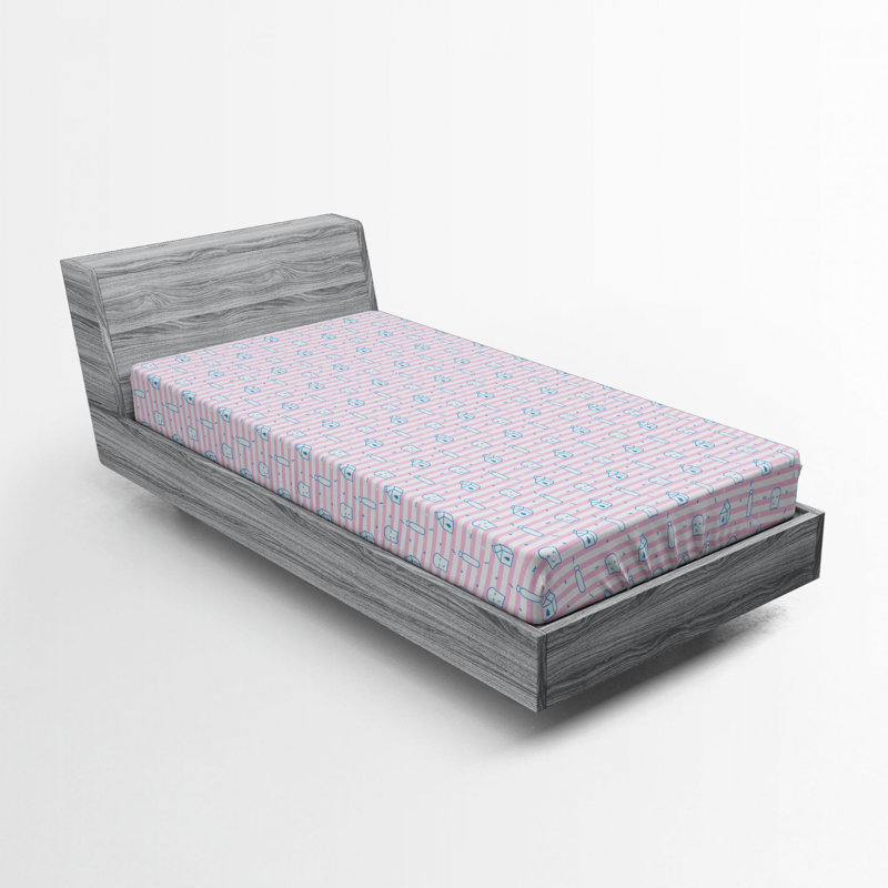 Microfiber Striped Fitted Sheet, Twin XL Fitted Sheet