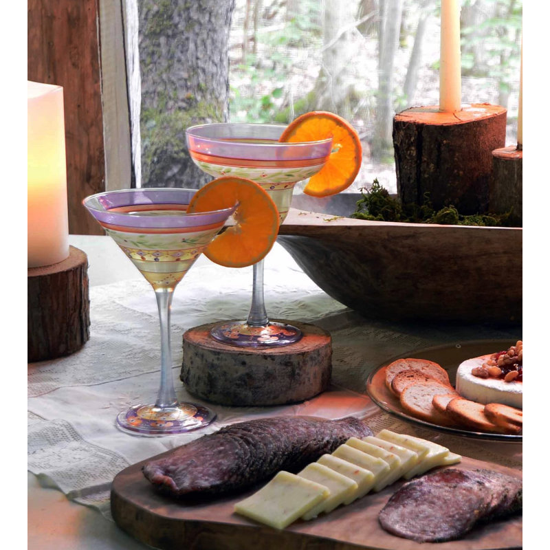 Guirlande mosaïque 7 oz. Verre à martini, Mauve