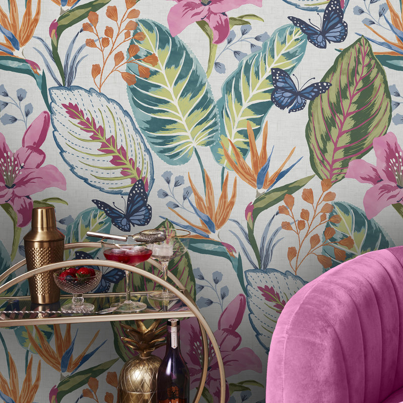  Papier peint floral, jour