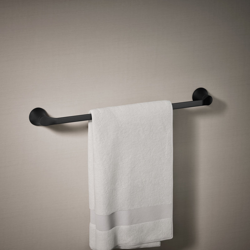 Porte-serviettes Simplice, Noir mat, L 24 po