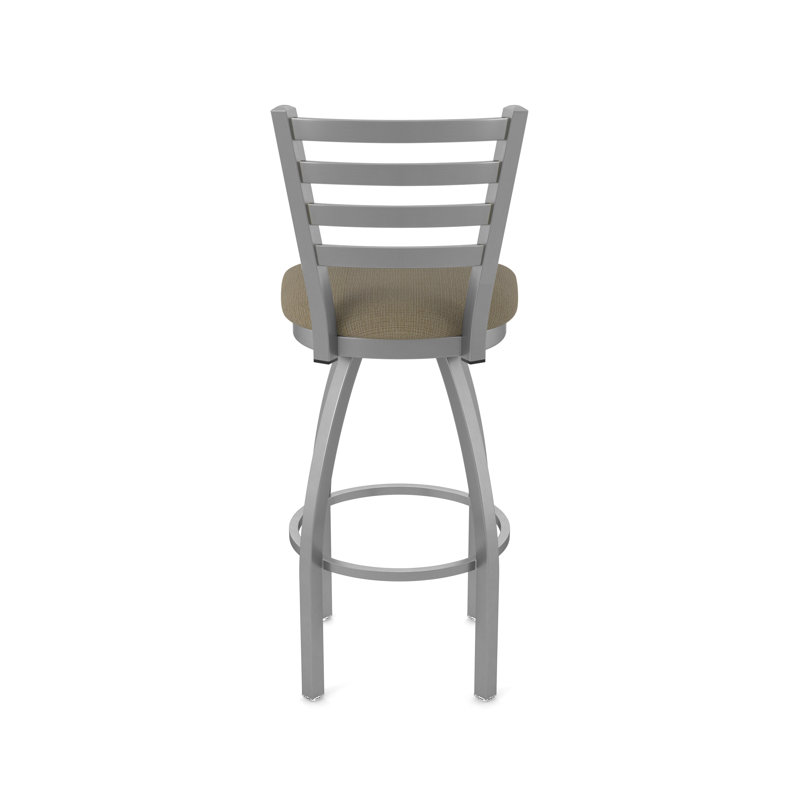 Tabouret pivotant Jackie, Inoxydable, Tabouret de bar (siège d'une hauteur de 30 po), Tissu liège graphique