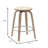 Hoxha Leather Round Counter Stool With Stained Poplar Wood Frame And 360-Degree Swivel Hoxha Collection-106908432