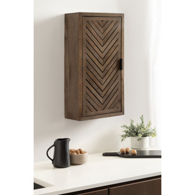 Mezzeta Mango Wood One-Door Bathroom Wall Cabinet