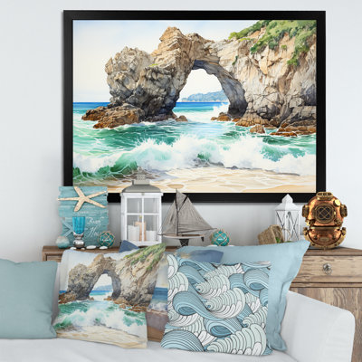Coastal Rock Arch Beach 1 - Vagues côtières, art mural