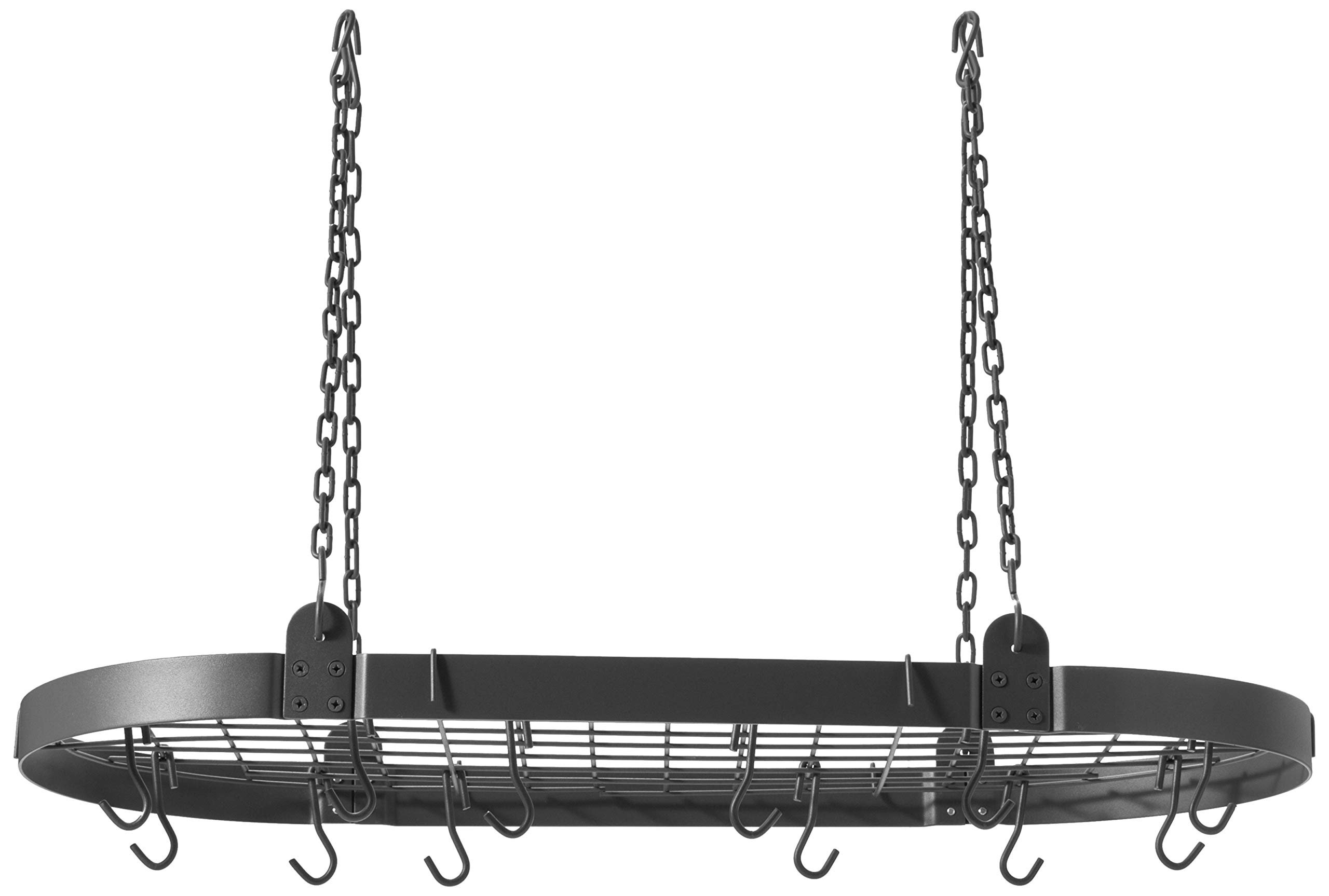 Prep & Savour Steel Oval Hanging Pot Rack | Wayfair