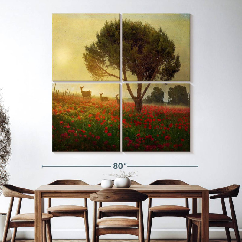 Alvord Trees Poppies Deer II