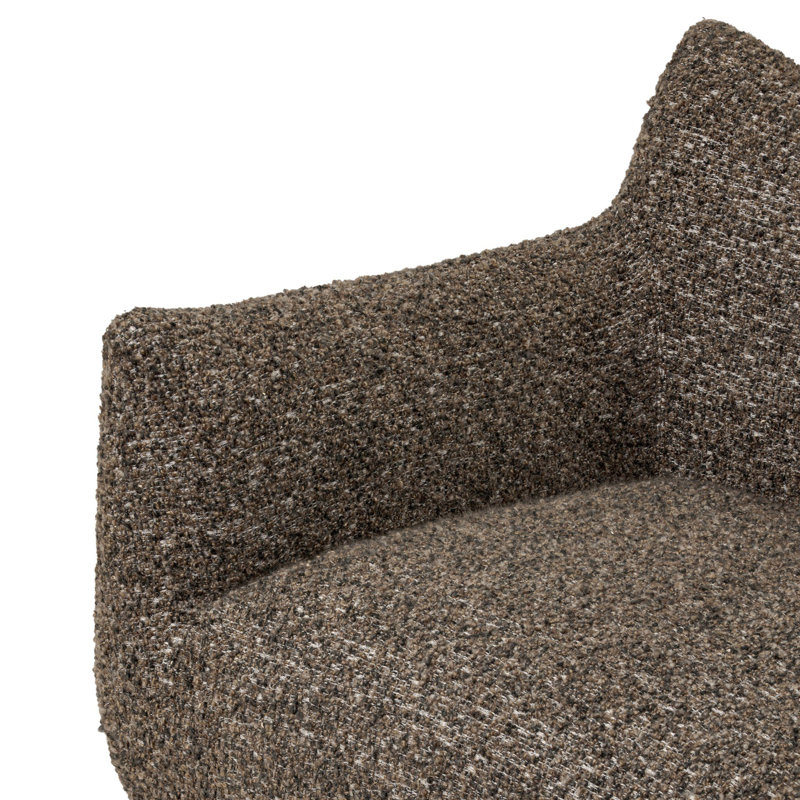 Margot Swivel Armchair, Ivan Granite Boucle