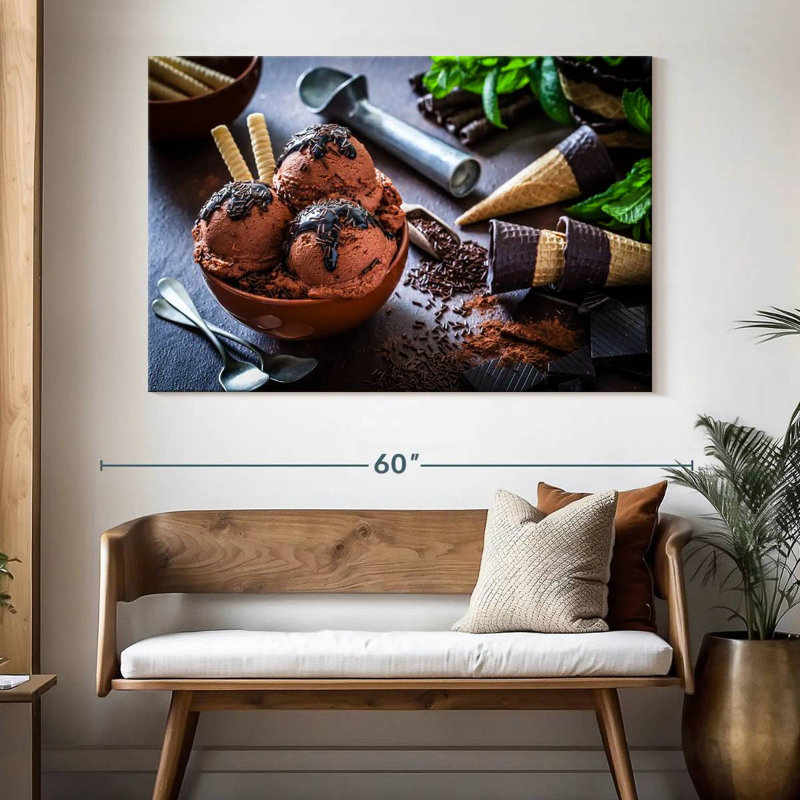 Yarlin Chocolate Ice Cream, 34" H x 51" W