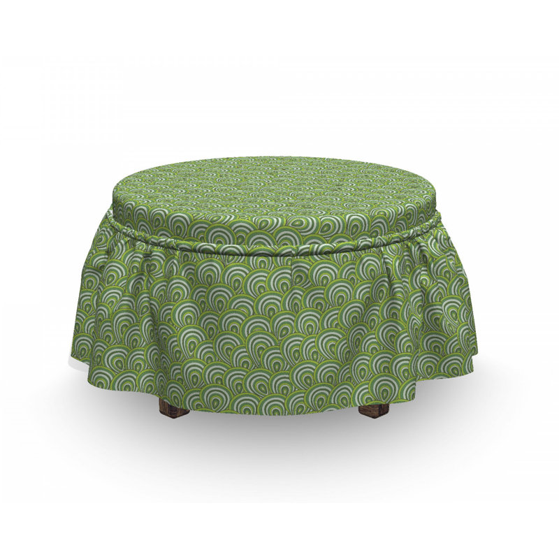 Housse pour repose-pieds peacock cercles