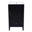 Meuble-lavabo de style moderne avec lavabo, armoire de rangement avec porte et tiroir
