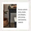 Coiffeuse 27,56 po en bois massif noir de luxe rétro avec miroir-1842850530