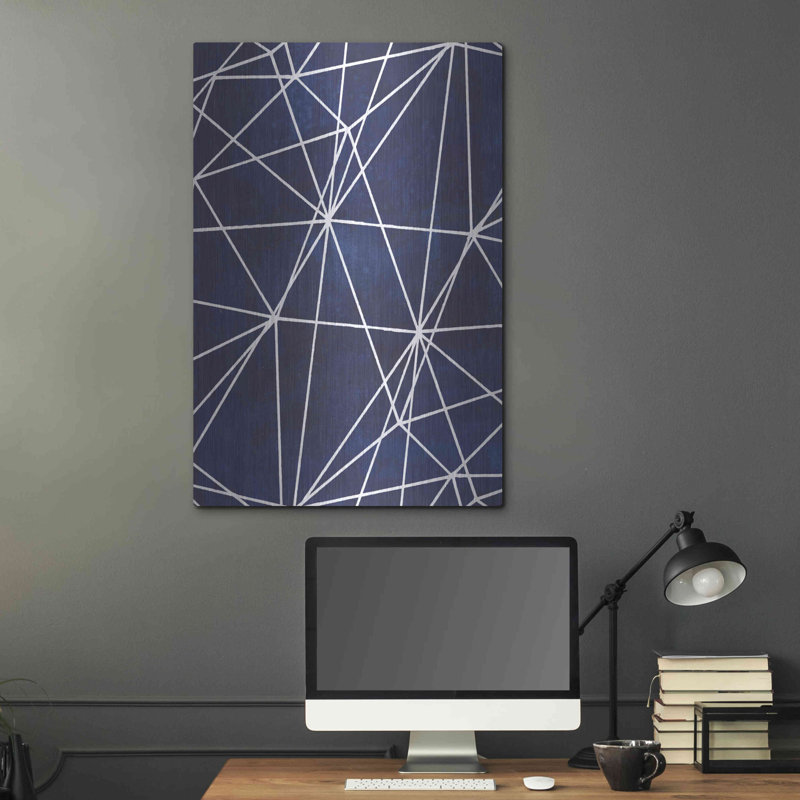 «Indigo Motif V» par Grace Popp, H 36 po x l 24 po