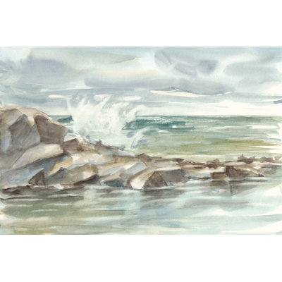 « côtier aquarelle iv », peinture sur toile