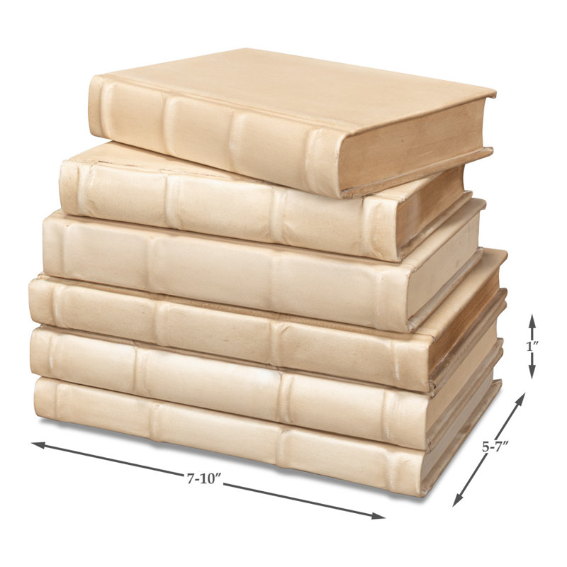 12 Piece Decorative Book Set, Antique White