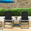 2 chaises de patio pliantes d'extérieur avec dossiers réglables pour bistro et jardin