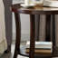 Table de bout contemporaine à tablette ovale contemporaine, espresso