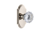 Grandeur Arc Plate Single Dummy with Fontainebleau Crystal Door Knob