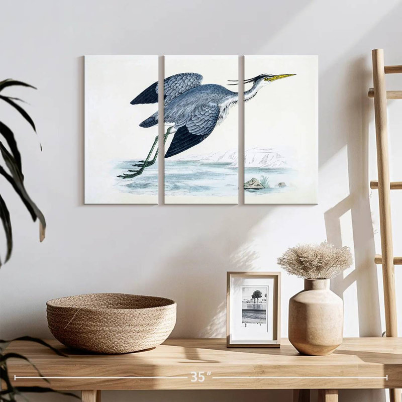 Brampt Soaring Blue Heron, 24" H x 38" W