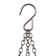 19.25"H Solar Hanging Lighted Wind Chimes with Acrylic Multicoloured Jewel Bead