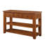 Console en bois de pin massif 48 po, table d'appoint moderne avec 3 tiroirs de rangement et 2 tablettes. Facile à assembler (brun)-963851799