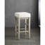 Tabouret de pub de 29 po de hauteur (2), housse de siège en similicuir blanc, structure en bois massif, tabourets de 29 po et 29 lb, 2, capacité individuelle-51952945