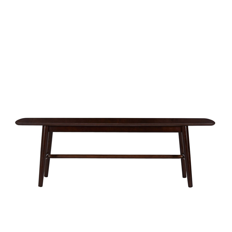 Mayers Cotton Upholstered Bench, Dark Walnut, 17.32" H x 55.11" W x 13.37" D
