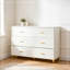 Commodes décoratives avec 6 tiroirs et pieds en métal