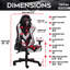 Fauteuil de jeu blanc PC Office-138593674-138593675