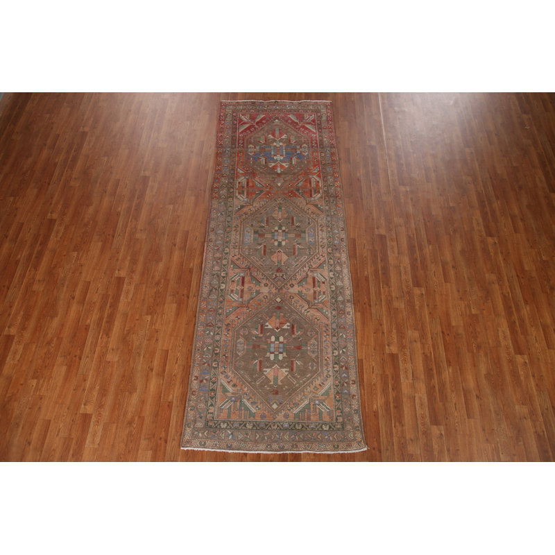 Handmade Wool   Runner Rug 4x11