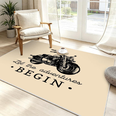 Tapis transparent d'inspiration lavable à la machine pour tapis d'intérieur transparent