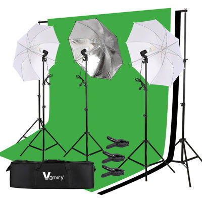 220V 45W Photo Photography Umbrella Lighting Kit