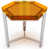 Plateau orange / base chromée