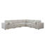 Canapé modulaire en lin avec coussins de dossier modulaires 127,5 po Derek-471519304