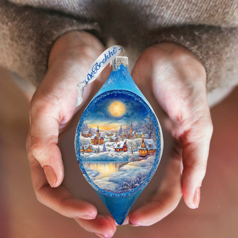3.5'' Glass Hanging Figurine Ornament