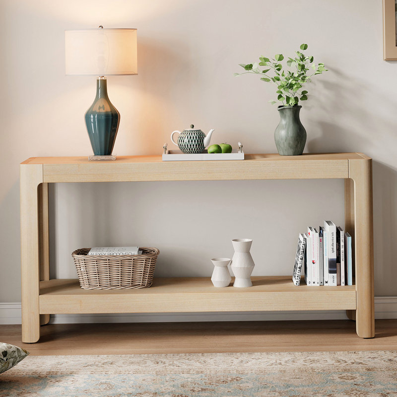 Console Mirod Modern Farmhouse, Naturel