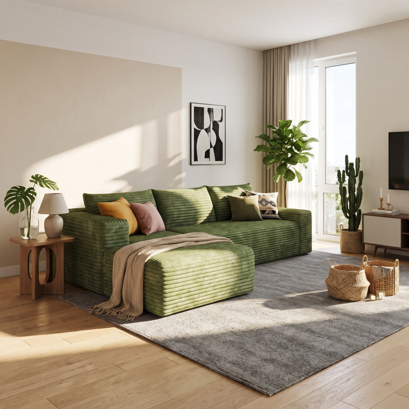 Canapé modulaire 103 po Cloud, Vert