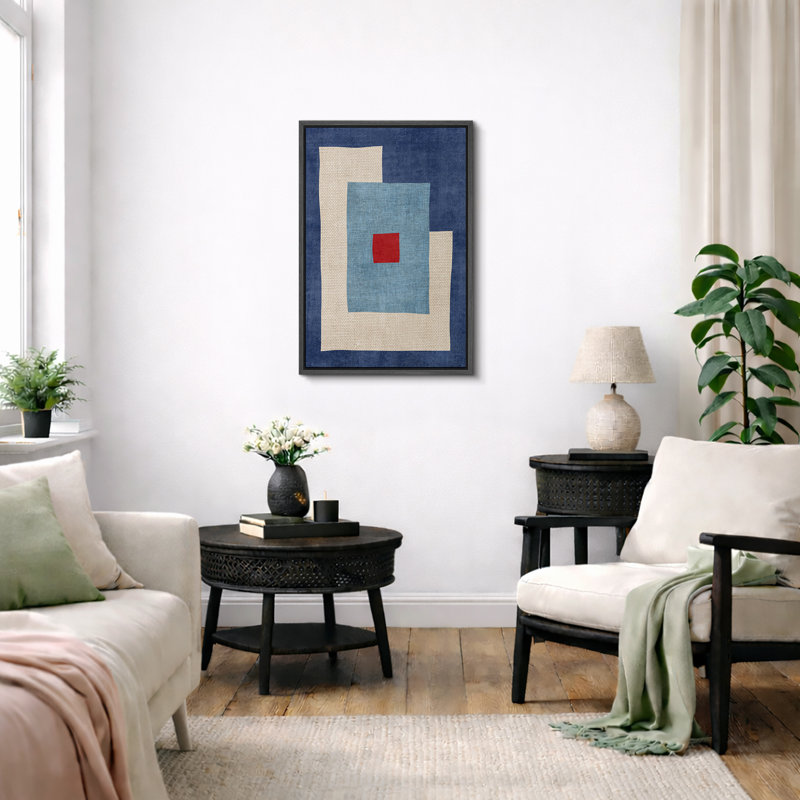 Abstract Abstract, Cadre flottant noir, H 24 po x l 16 po