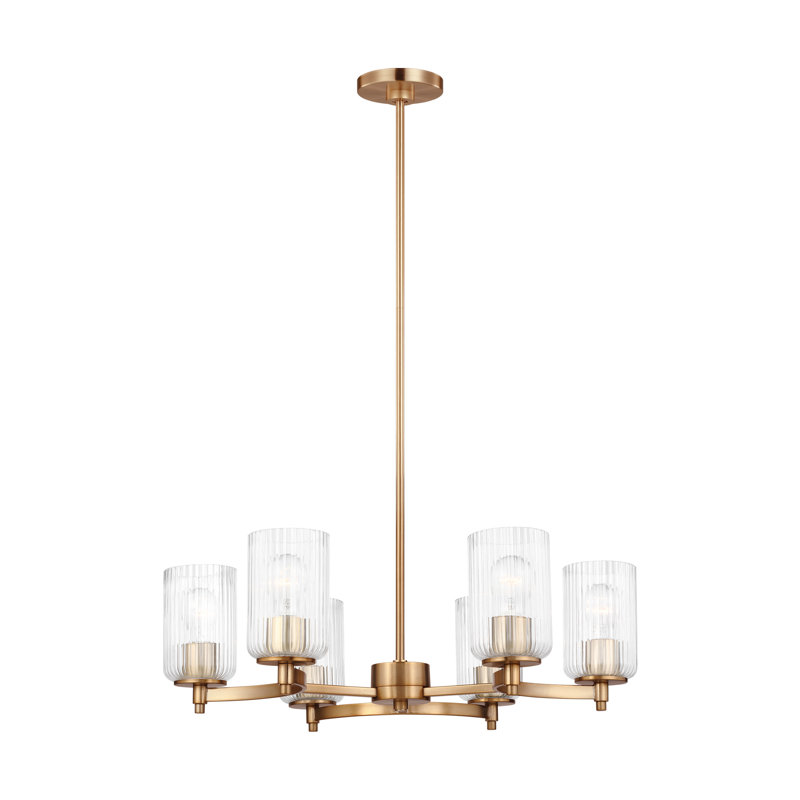 Lustre traditionnel unique à 6 lumières Adalina, Nuit noire
