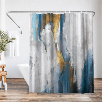 Abstract Shower Curtain Revolving Motion Shower Curtain by PI Creative Art